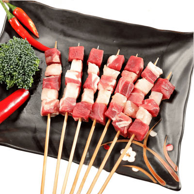 野外キャンプやビジネスプレゼントのための自然バンブー使い捨て BBQ スキーバースティック