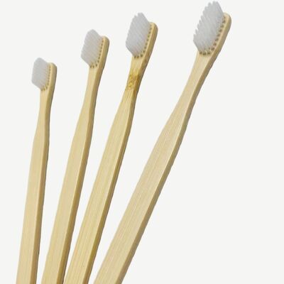 Eco Organic Charcoal Disposable Toothbrush with Customized Logo and Natural Bamboo Color