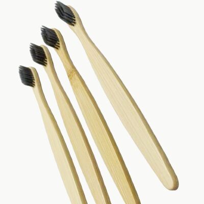 Eco-Friendly Bamboo Toothbrush with 100% Mao Bamboo Handle and Custom Nano Soft Bristles for Hotel or Travel