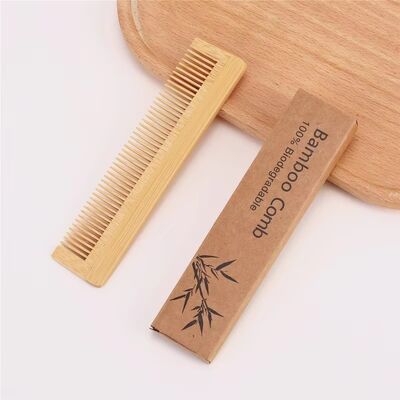 Eco-friendly Bulk Small Combs Home Hotel Salon Bamboo Hair Comb Custom Bamboo Comb Laser Logo Travel Hotel Natural Bamboo Hair with Antistatic Feature for Travel or Hotel Supplies